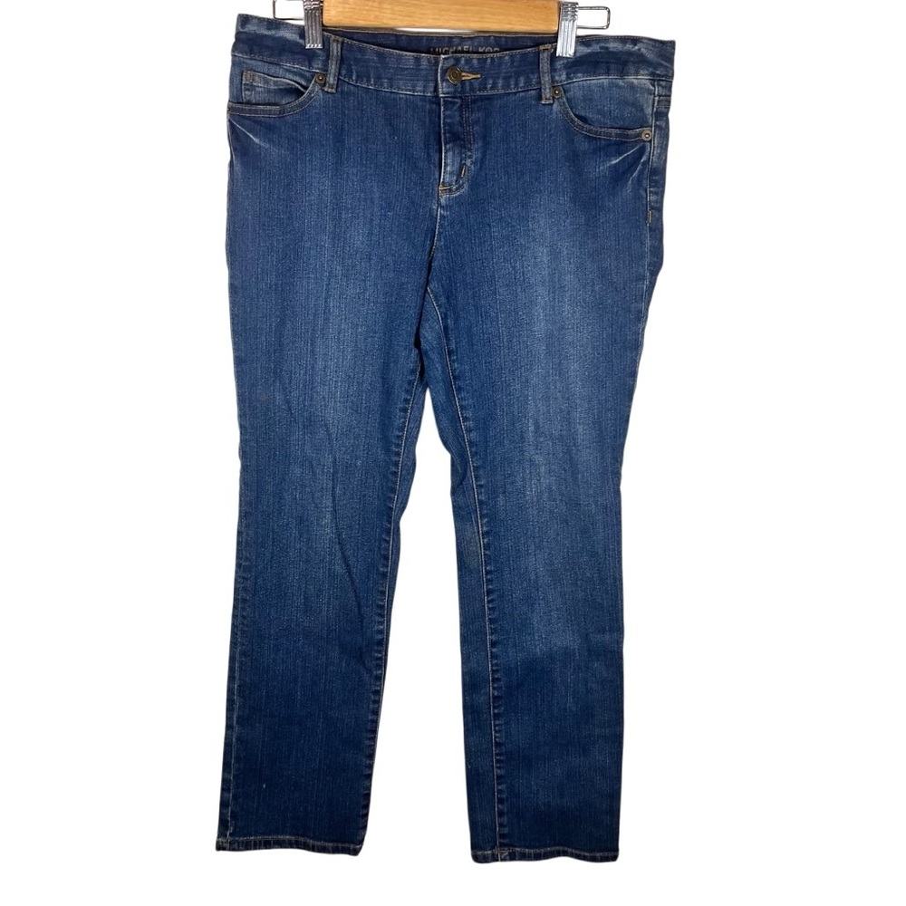 Michael Kors Y2K Low Rise Jeans Distressed Pocket Rivets Size 10P